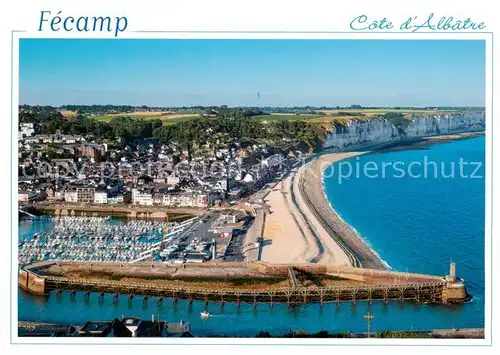 AK / Ansichtskarte Fecamp_76 Panorama Port Plage Cote d Albatre vue aerienne 