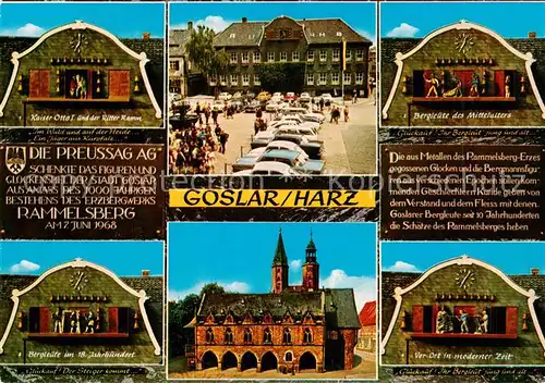 AK / Ansichtskarte Goslar Glockenspiel am Marktplatz Rathaus Goslar