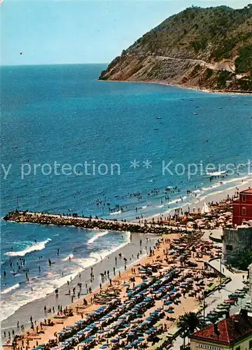 AK / Ansichtskarte Laigueglia_Savona_IT Panorama Riviera dei Fiori Spiaggia veduta aerea 
