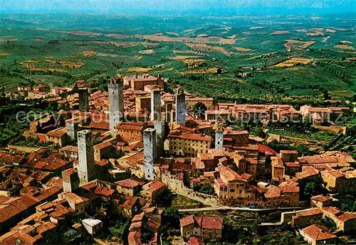AK / Ansichtskarte San_Gimignano_Toscana_IT Panorama dall aereo 