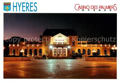 AK / Ansichtskarte Hyeres les Palmiers_83_Var Casino des Palmiers la nuit 