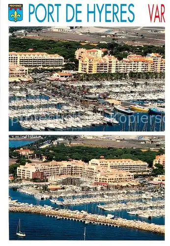 AK / Ansichtskarte Hyeres les Palmiers_83_Var Port Saint Pierre Port la Gavine vue aerienne 