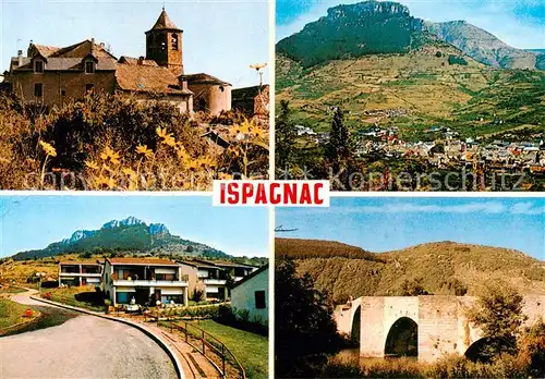 AK / Ansichtskarte Ispagnac_48_Lozere Eglise Romane Le Rejal village de vacances Pont de Quezac 