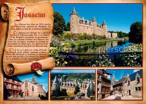 AK / Ansichtskarte Josselin Chateau de Rohan Basilique Notre Dame du Roncier vieilles maisons Josselin