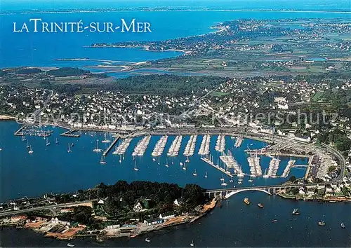 AK / Ansichtskarte La_Trinite sur Mer_56_Morbihan La riviere de Crach Pont de Kerisper Port de Plaisance vue aerienne 