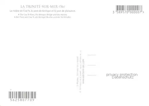 AK / Ansichtskarte La_Trinite sur Mer_56_Morbihan La riviere de Crach Pont de Kerisper Port de Plaisance vue aerienne 