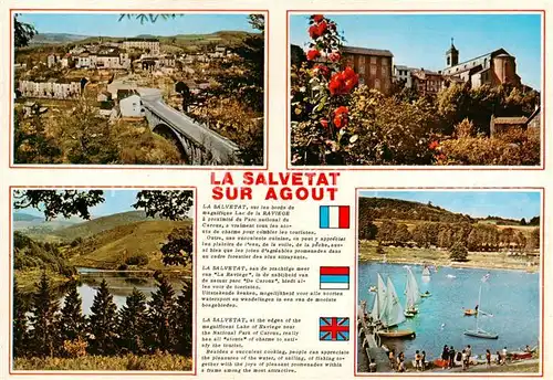 AK / Ansichtskarte La_Salvetat sur Agout_34_Herault Vue generale Debut du Lac et la Raviege Port Nautique 