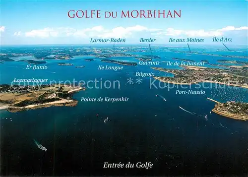 AK / Ansichtskarte Locmariaquer_56_Morbihan Entree du Golfe du Morbihan vue aerienne 