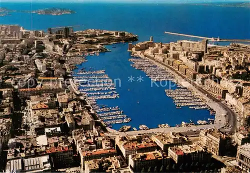 AK / Ansichtskarte Marseille_13 Vue aerienne du vieux port Chateau d If et les iles vue aerienne 