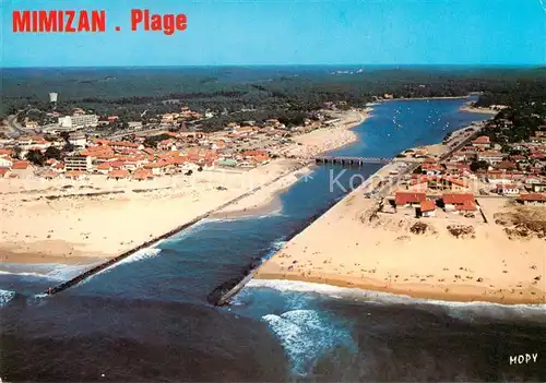 AK / Ansichtskarte Mimizan_Landes Vue generale aerienne le courant Mimizan_Landes