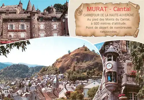 AK / Ansichtskarte Murat_15_Cantal Maison de la Faune la ville dominee par le rocher de Bonnevie 