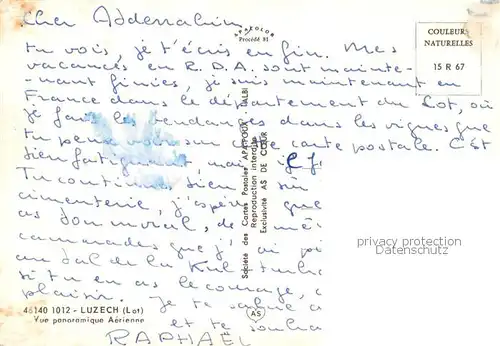 AK / Ansichtskarte Luzech Vue panoramique aerienne Luzech