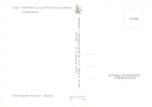 AK / Ansichtskarte Fort de la Latte_Matignon_22_Cotes d_Armor Vue aerienne 