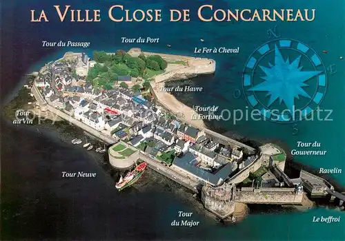 AK / Ansichtskarte Concarneau_29_Finistere Vue aerienne de la ville close 