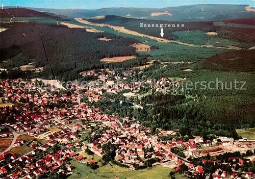 AK / Ansichtskarte Braunlage Fliegeraufnahme mit Wurmberg Braunlage