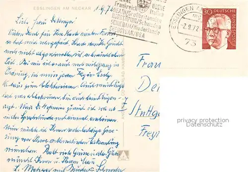 AK / Ansichtskarte Esslingen__Neckar Panorama  