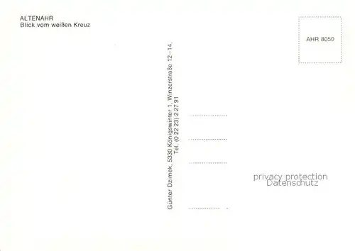 AK / Ansichtskarte Altenahr Blick vom weissen Kreuz Altenahr