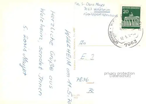 AK / Ansichtskarte Welzheim Feuersee Kirche Oberer Marktplatz Welzheim