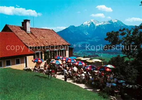 AK / Ansichtskarte Berchtesgaden Berggaststaette Soeldenkoepfl am Soleleitungsweg Terrasse Berchtesgaden