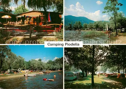 AK / Ansichtskarte Muzzano_TI Camping TCS Restaurant Badesee 