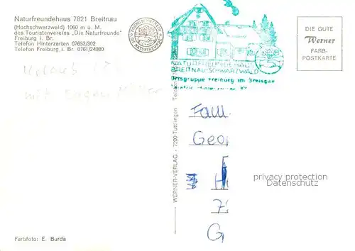 AK / Ansichtskarte Breitnau Naturfreundehaus Breitnau Breitnau
