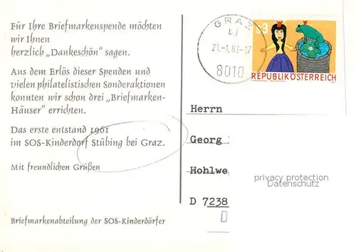 AK / Ansichtskarte Stuebing_Graz_AT Briefmarkenhaus im SOS Kinderdorf 
