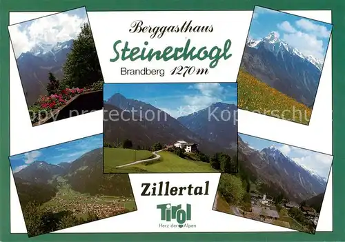 AK / Ansichtskarte Brandberg_Tirol Berggasthaus Steinerkogl Panorama Zillertal Brandberg Tirol