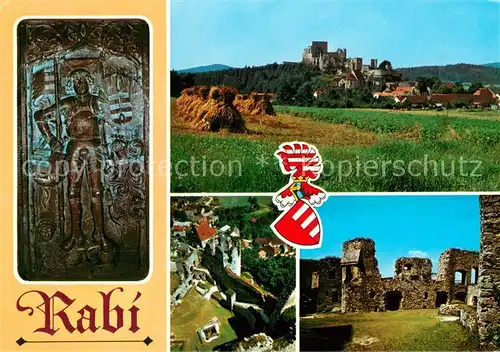 AK / Ansichtskarte Rabi_CZ Hrad byl zalozen pocatkem Velky vyznam mel hrad zacatkem Svihovskeho Hrad zriceninou 