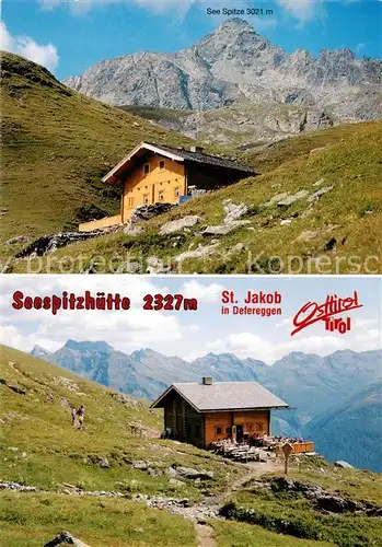 AK / Ansichtskarte St_Jakob_Defereggen_Tirol_AT Seespitzhuette mit Seespitze 