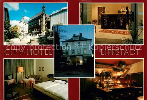 AK / Ansichtskarte Lippstadt City Hotel Brunnen Zimmer Gaststube Lippstadt