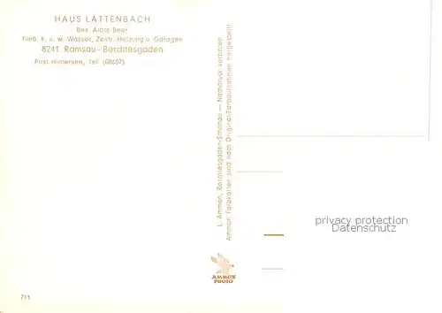 AK / Ansichtskarte Ramsau__Berchtesgaden Haus Lattenbach 