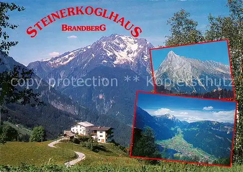 AK / Ansichtskarte Brandberg_Tirol Berggasthof und Gaestehaus Steinerkogl Panorama Brandberg Tirol