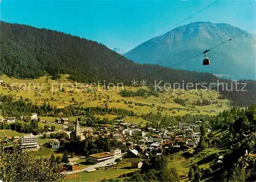 AK / Ansichtskarte Fiesch_VS Fliegeraufnahme mit Luftseilbahn Fiesch Eggishorn 