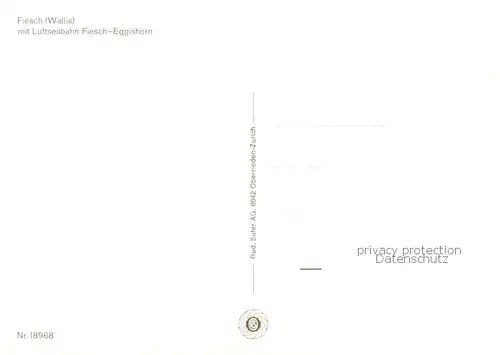 AK / Ansichtskarte Fiesch_VS Fliegeraufnahme mit Luftseilbahn Fiesch Eggishorn 