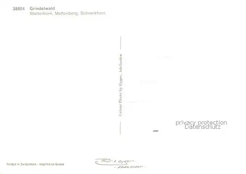 AK / Ansichtskarte Grindelwald mit Wetterhorn Mettenberg Schreckhorn Grindelwald