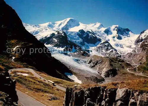 AK / Ansichtskarte Sustenpass_2262m_BE mit Steingletscher Gwaechtenhorn Tierberge Giglistock Gletscherrank 