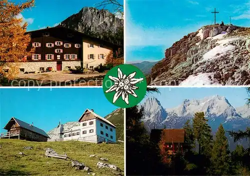 AK / Ansichtskarte Warscheneck Linzerhaus Duemlerhuette Gipfelkreuz Warscheneck Zellerhuette Warscheneck