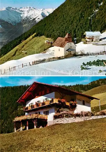 AK / Ansichtskarte Tall_Schenna_Suedtirol_IT Gasthof Videgg Panorama Kapelle 