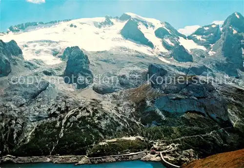 AK / Ansichtskarte Trentino_Dolomiten La Marmolada e Gran Vernel col Lago Fedaia Trentino Dolomiten