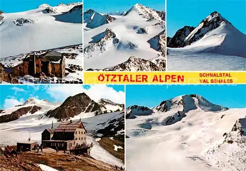 AK / Ansichtskarte Schnalstal_Trentino_IT Similaunhuette Fineilspitze Schoene Aussicht Weisskugel  