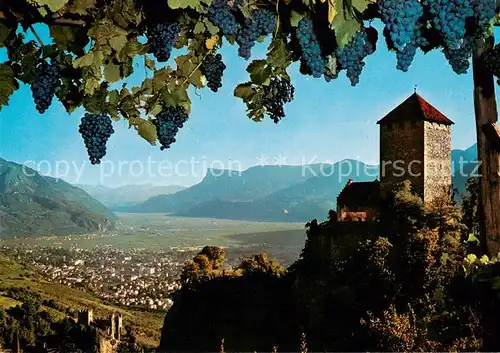 AK / Ansichtskarte Meran_Merano Schloss Tirol mit Mendelblick Meran Merano