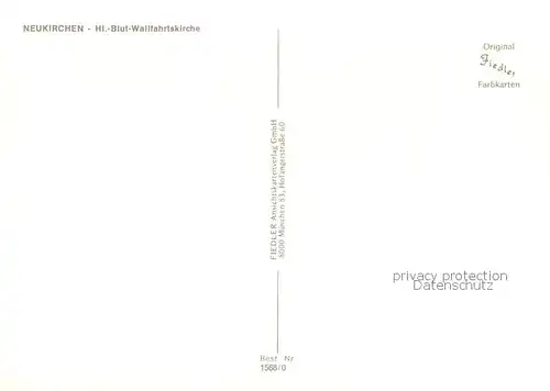 AK / Ansichtskarte Neukirchen_Heilig_Blut Wallfahrtskirche Inneres Neukirchen_Heilig_Blut