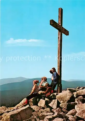AK / Ansichtskarte Lusen_1373m_Bayerischer_Wald Gipfelkreuz 