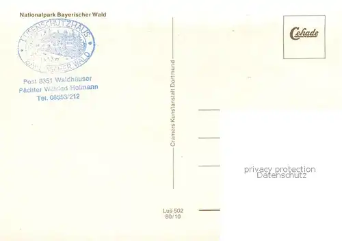 AK / Ansichtskarte Lusenschutzhaus_1373m_Neuschoenau Waldhaeuser Lusengipfel Kapelle Martinsklause 