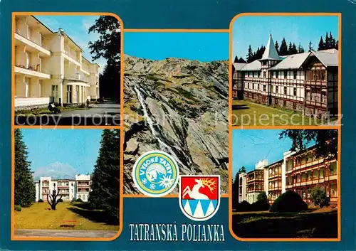 AK / Ansichtskarte Tatranska_Polianka_SK Kurhaeuser Velicky Wasserfall 