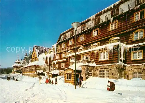 AK / Ansichtskarte Pusteven Berghotel Tanecnica Beskiden im Winter Pusteven