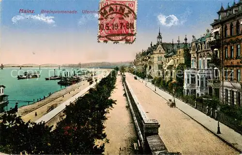 AK / Ansichtskarte Mainz__Rhein Rheinpromenade Uferstrasse 