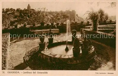 AK / Ansichtskarte Granada_Andalucia_ES Jardines del Generalife 