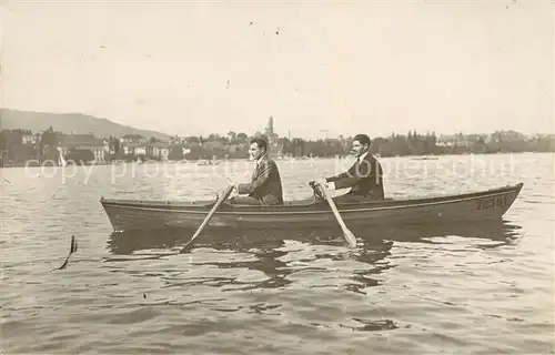 AK / Ansichtskarte Zuerich_ZH Paddler auf d. Zuerichsee Zuerich_ZH