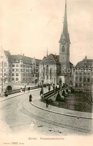 AK / Ansichtskarte Zuerich_ZH Fraumuensterkirche Aussenansicht Zuerich_ZH